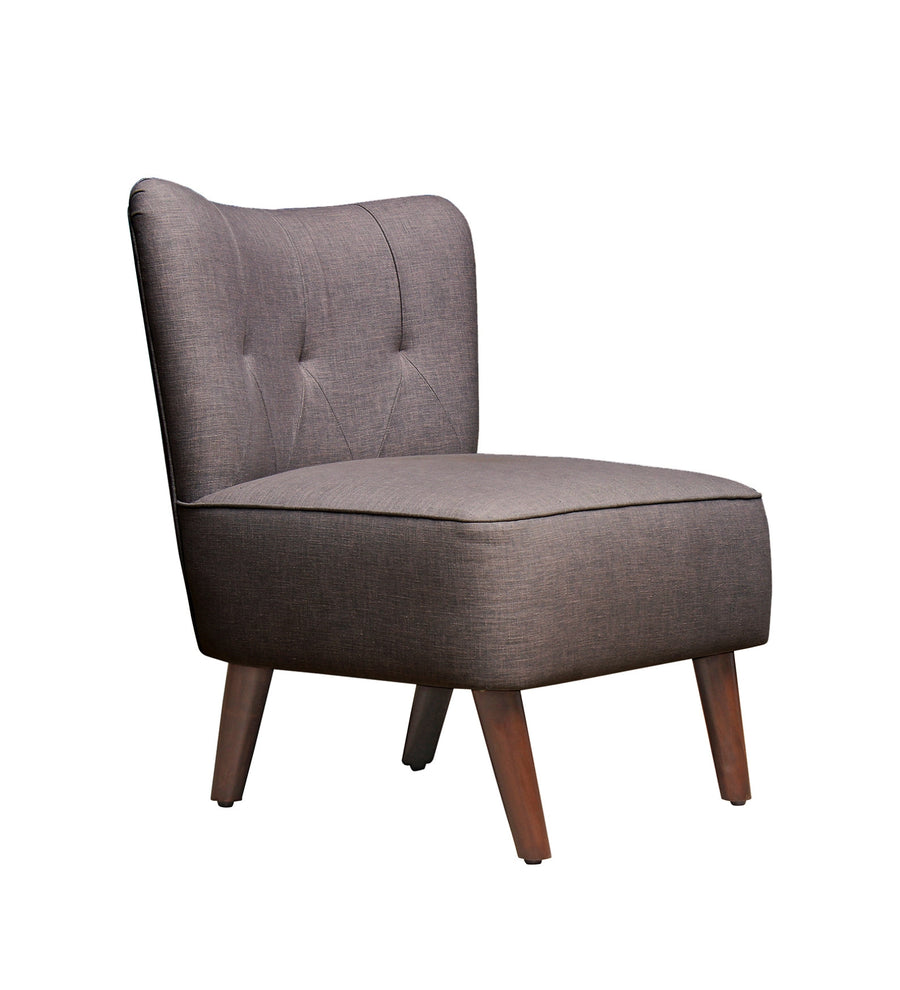 Lola Fabric Slipper Chair In Cara Brown Colour - Febonic Living