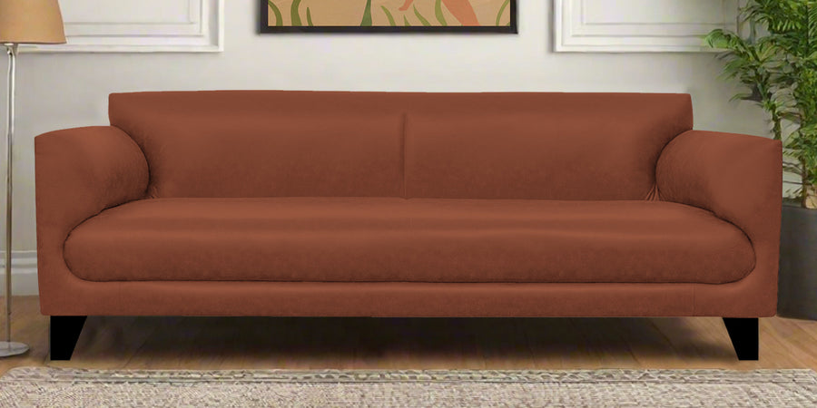 Convi Leatherette 3 Seater Sofa In Sandle Brown Colour - Febonic Living