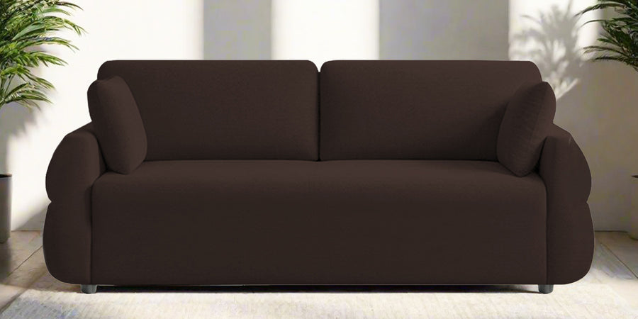 Jack Fabric 3 Seater Sofa In Coffee Brown Colour - Febonic Living