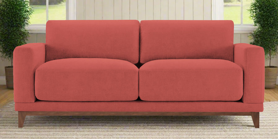 Esha Fabric 2 Seater Sofa In Salmon Pink Colour - Febonic Living