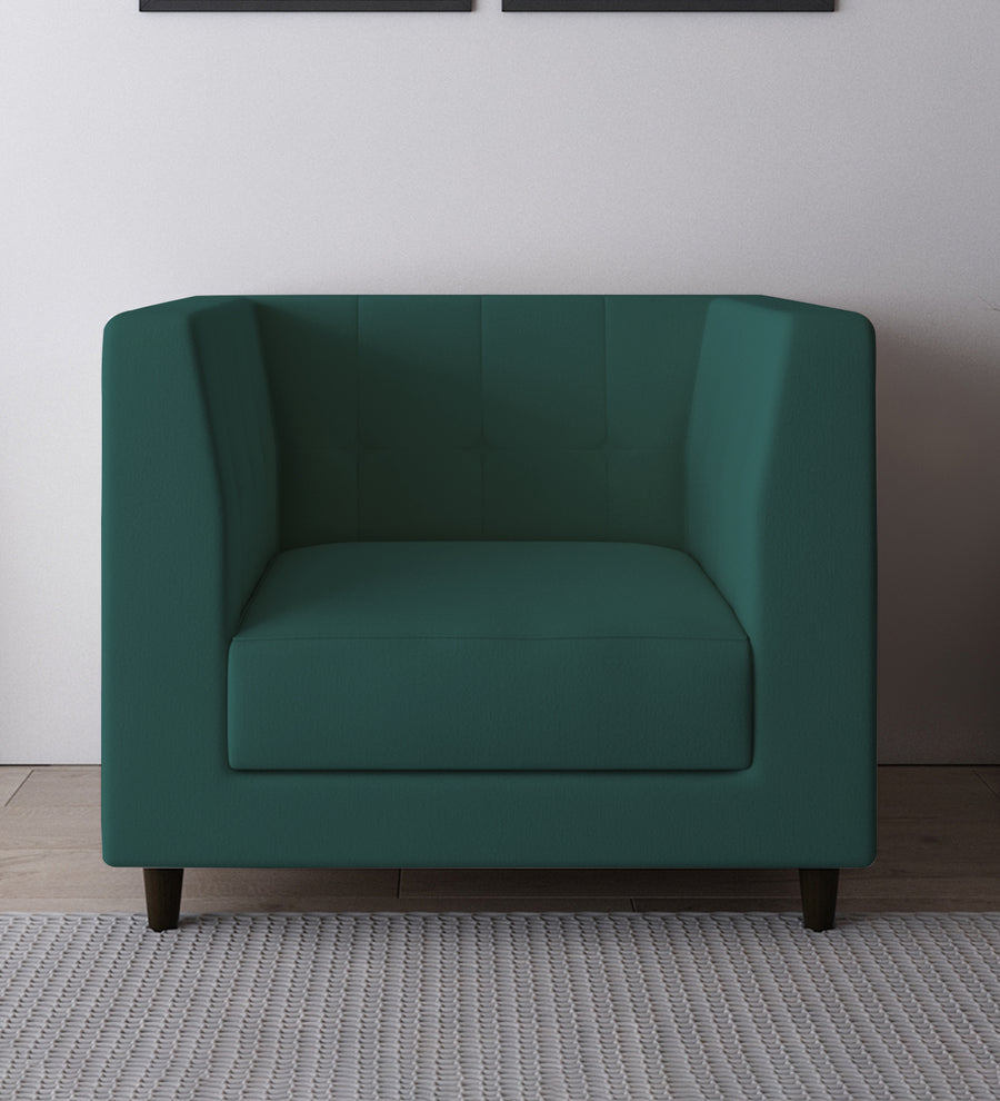 Braulia  1 Seater Velvet Sofa - Pine Green by Febonic Living