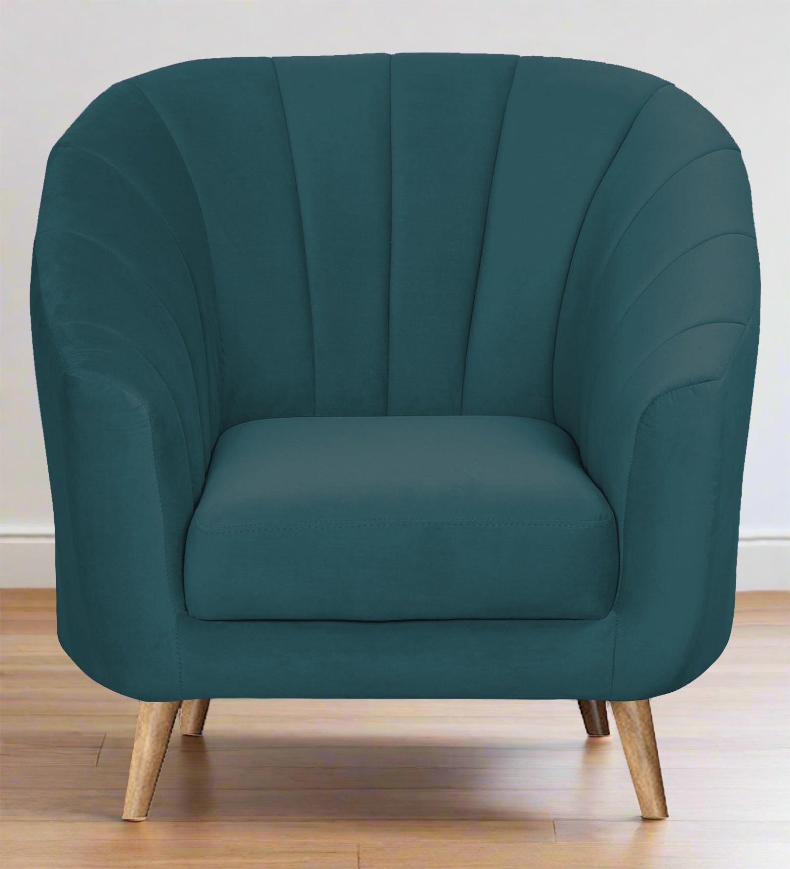 Nancy Velvet 1 Seater Sofa in Arabian Green Colour