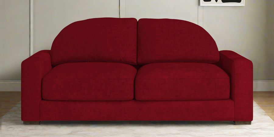 Dara Fabric 2 Seater Sofa In Ruby Red Colour - Febonic Living