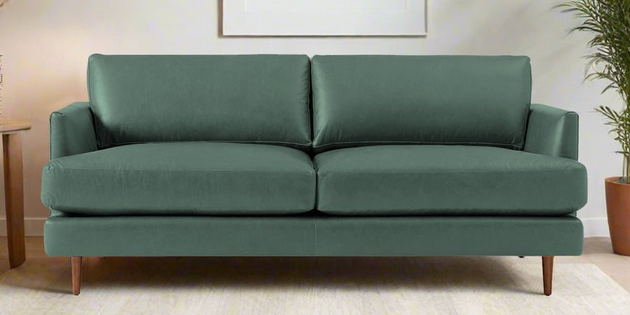 Sterio Leatherette 2 Seater Sofa In Mint Green Colour - Febonic Living