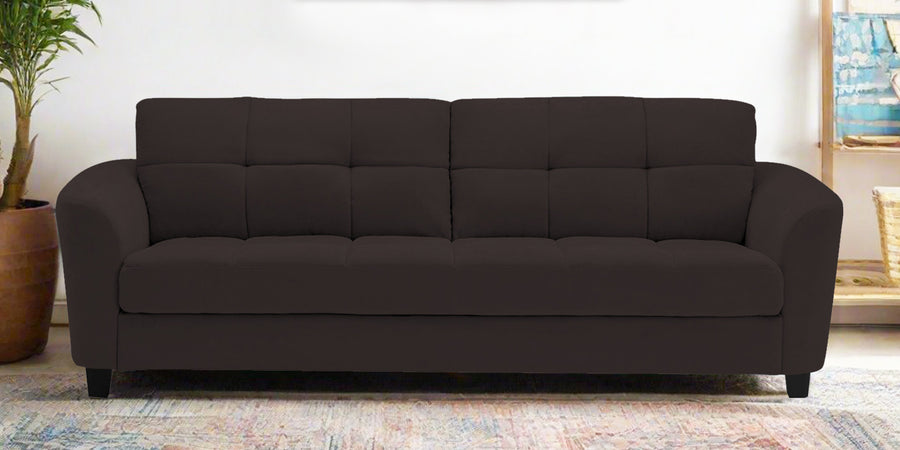 Mulan Fabric 3 Seater Sofa In Pebble Brown Colour - Febonic Living