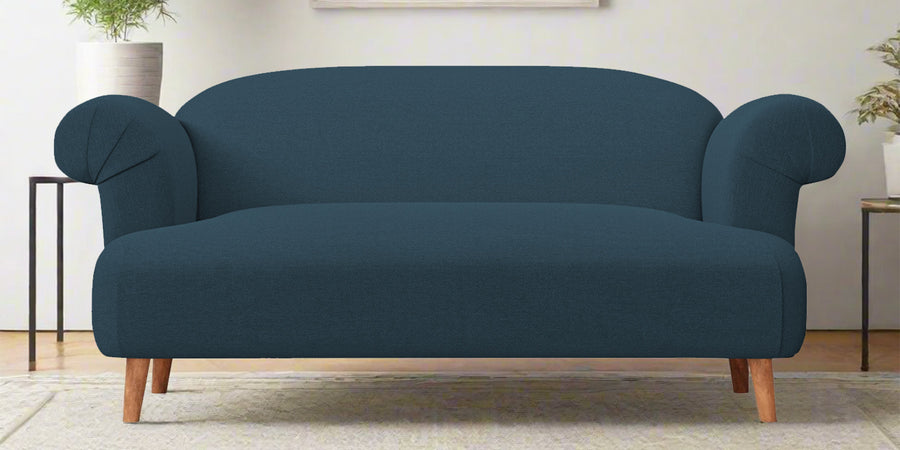 Barber Fabric 2 Seater Sofa In Cool Blue Colour - Febonic Living