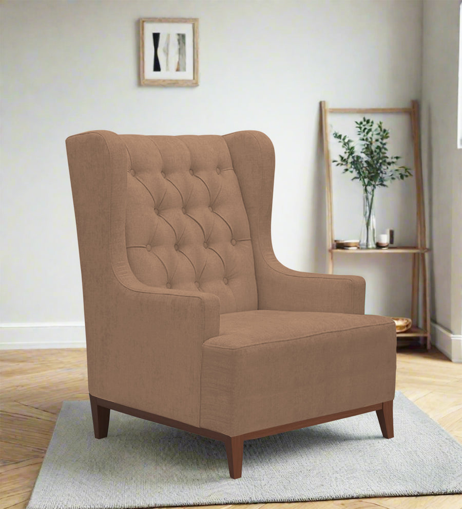 Kuchi  Wing Fabric Chair - Cosmic Beige by Febonic Living