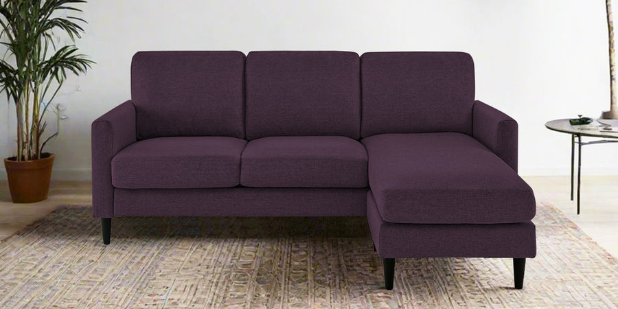 Romie Fabric Lhs Sectional Sofa 2 Lounger In Greek Purple Colour - Febonic Living