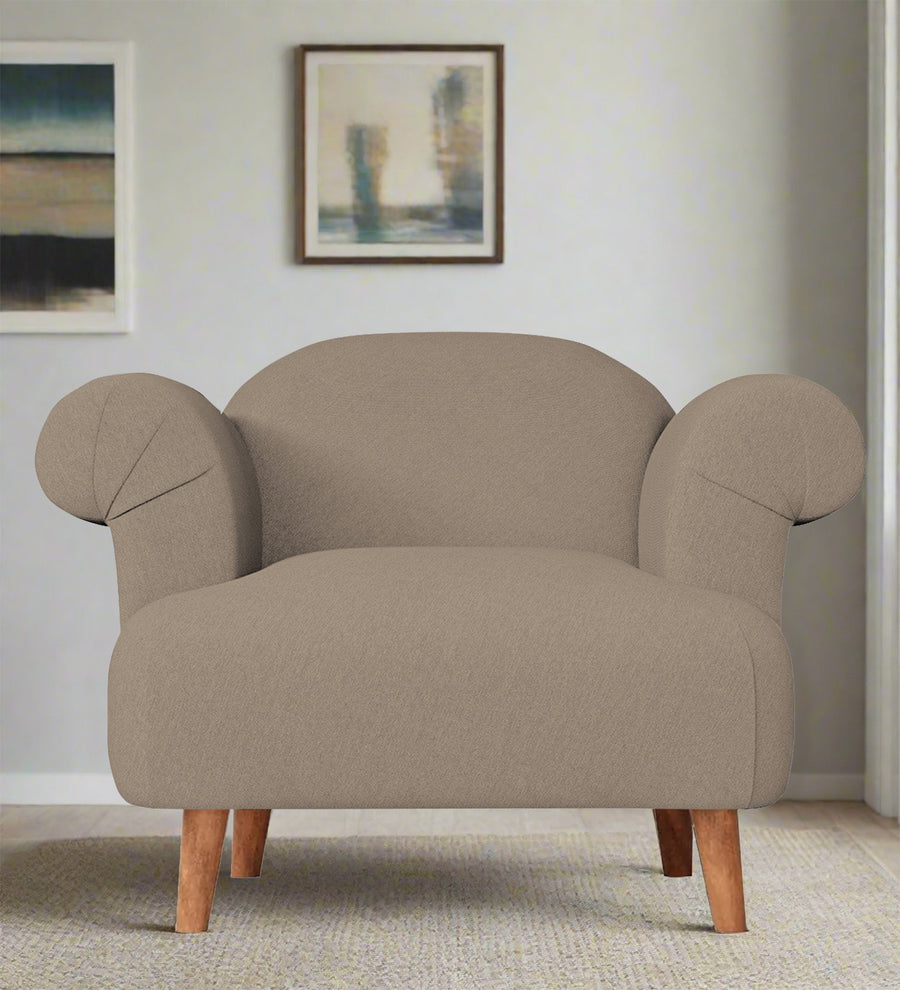 Barber  1 Seater Fabric Sofa - Hazel Beige by Febonic Living