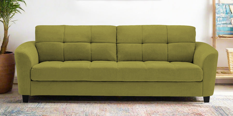 Mulan Fabric 3 Seater Sofa In Kelly Green Colour - Febonic Living
