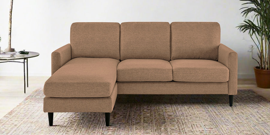 Romie Fabric Rhs Sectional Sofa 2 Lounger In Cosmic Beige Colour - Febonic Living