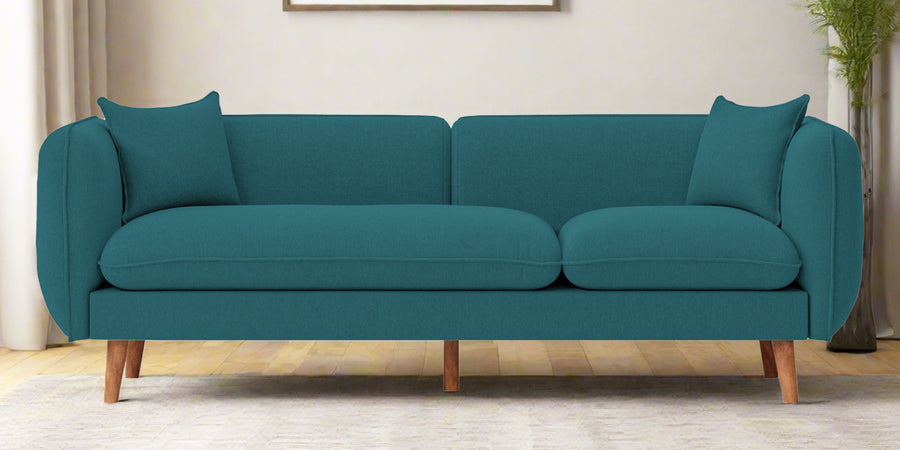 Reva Fabric 3 Seater Sofa In Water Blue Colour - Febonic Living