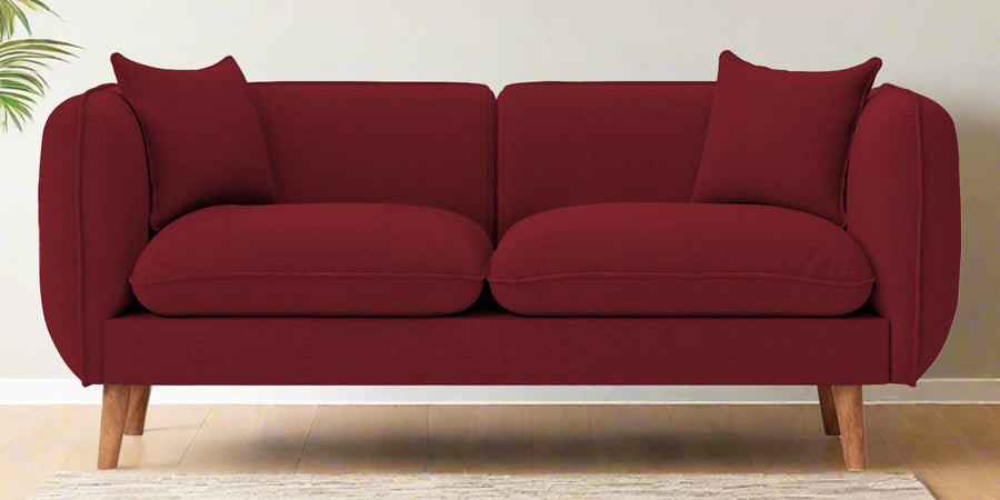Reva Fabric 2 Seater Sofa In Chilli Red Colour - Febonic Living
