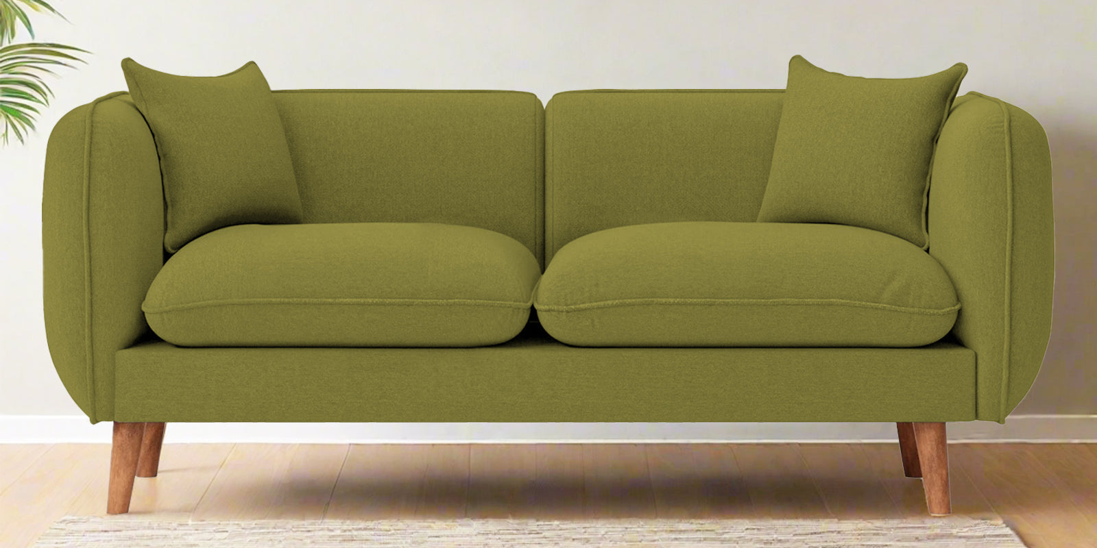 Reva Fabric 2 Seater Sofa In Kelly Green Colour - Febonic Living