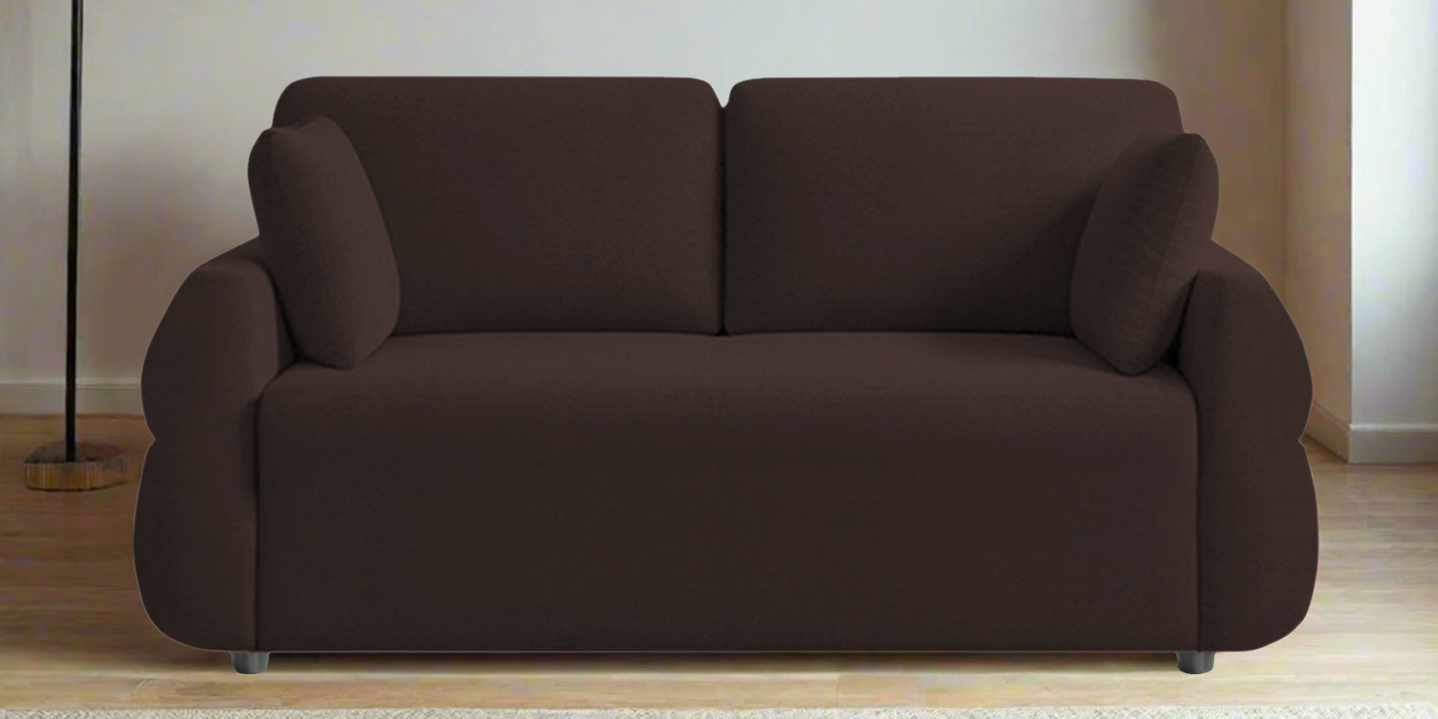 Jack Fabric 2 Seater Sofa In Coffee Brown Colour