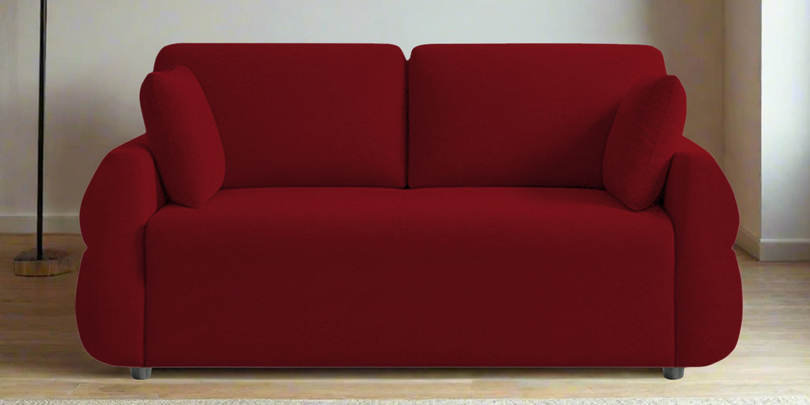 Jack Fabric 2 Seater Sofa In Ruby Red Colour - Febonic Living