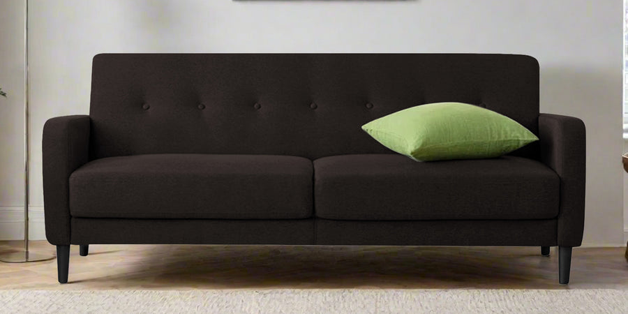 Marq Fabric 3 Seater Sofa In Cara Brown Colour - Febonic Living