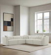 Talon Fabric Corner Sofa in Ivory Cream Colour