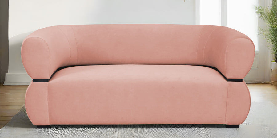 Kula Velvet 2 Seater Sofa In Blush Pink Colour - Febonic Living