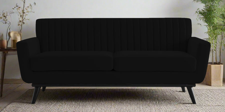 Tucker Velvet 2 Seater Sofa In Adam Black Colour - Febonic Living