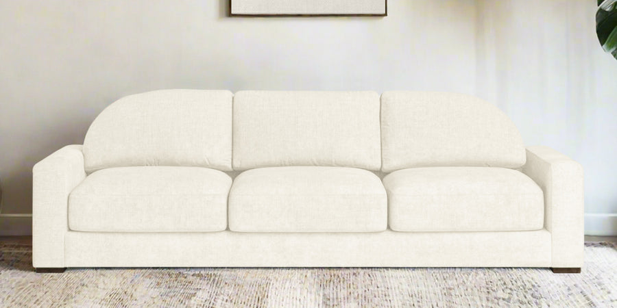 Dara Fabric 3 Seater Sofa In Ivory Cream Colour - Febonic Living