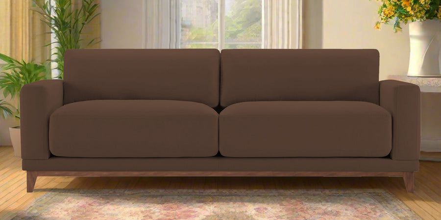 Esha Fabric 3 Seater Sofa In Ash Brown Colour - Febonic Living