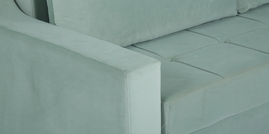 Jason Fabric 3 Seater Pull Out Sofa Cum Bed In Suka Blue Colour - Febonic Living