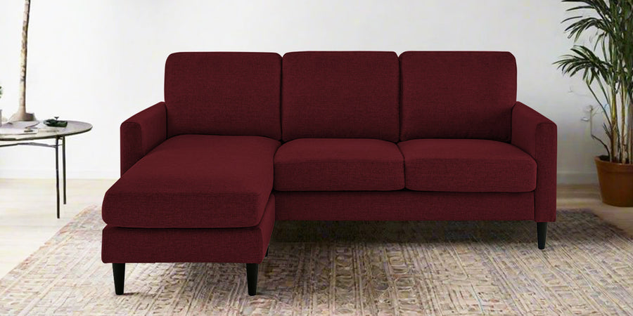Romie Fabric Rhs Sectional Sofa 2 Lounger In Blood Maroon Colour - Febonic Living