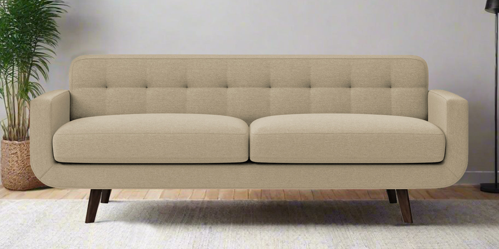 Marsela Fabric 3 Seater Sofa in Honey Beige Colour