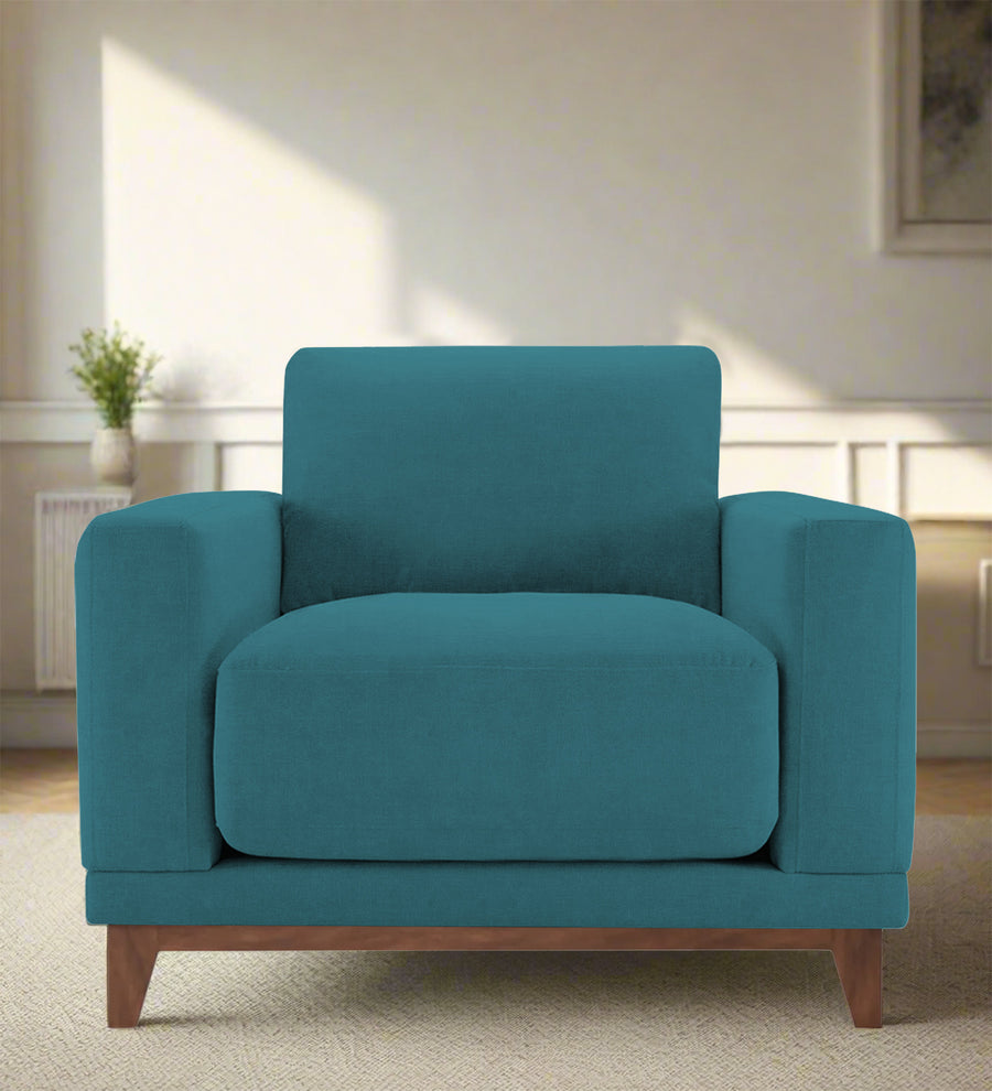 Esha  1 Seater Fabric Sofa - Water Blue by Febonic Living