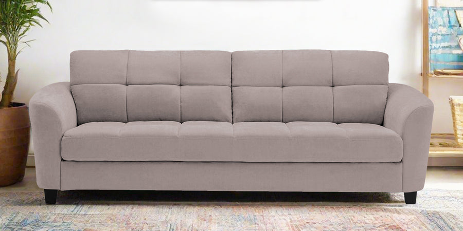 Mulan Fabric 3 Seater Sofa In Almond Beige Colour - Febonic Living