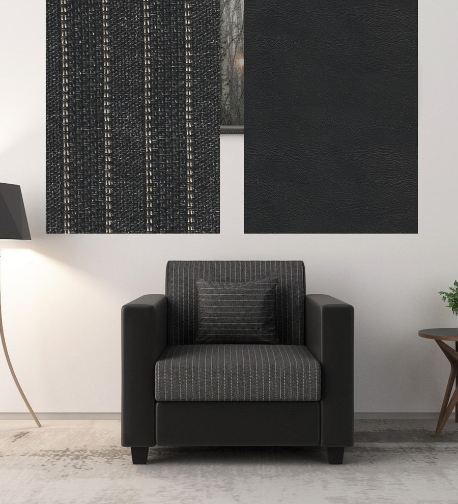 Polycotton Beso Leatherette Lama Black 8803 Code - Febonic Living