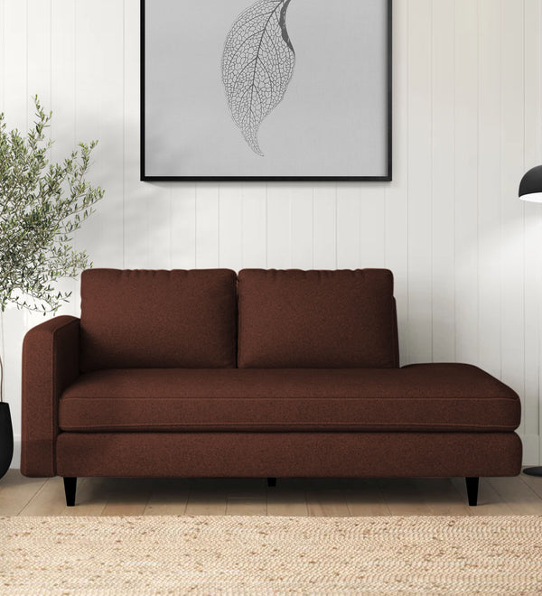 Alitza  RHS Fabric Chaise Lounger - Coffee Brown