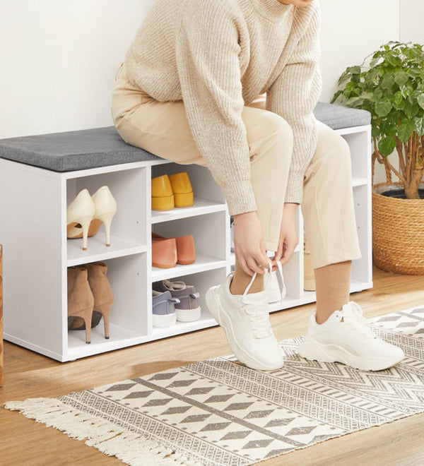 Ijaz Shoe Rack In Frosty White Finish