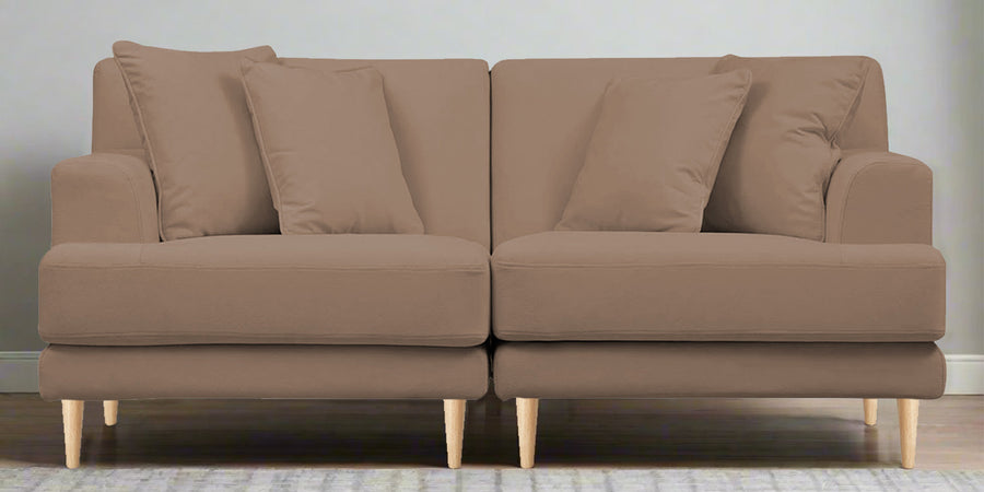 Woody Fabric 2 Seater Sofa In Wheat Beige Colour - Febonic Living