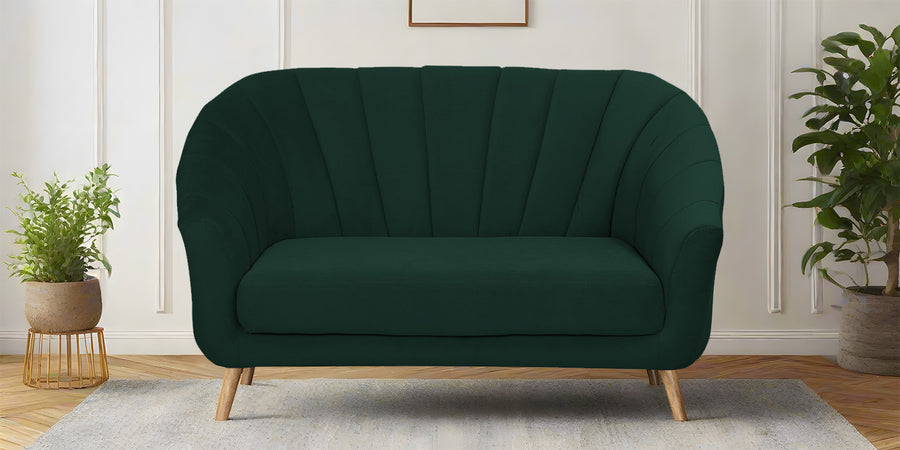 Kaylee Velvet 2 Seater Sofa In Forest Green Colour - Febonic Living