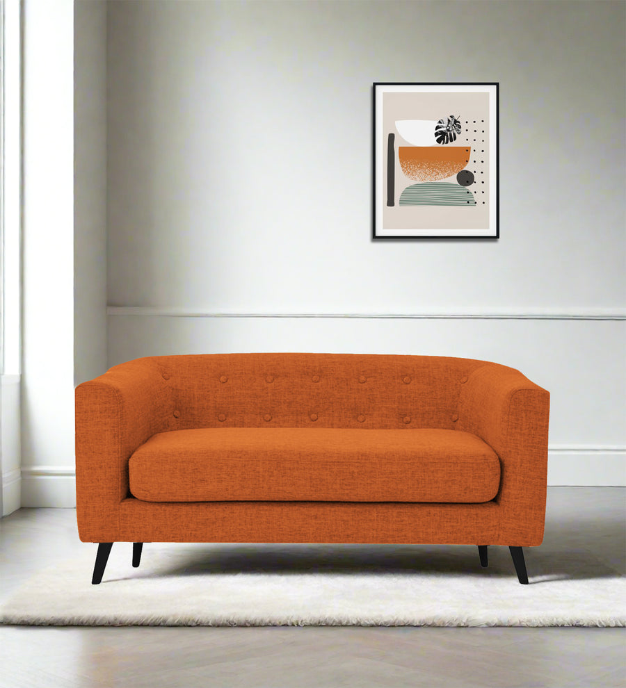 Casper  2 Seater Fabric Sofa - Vivid Orange by Febonic Living