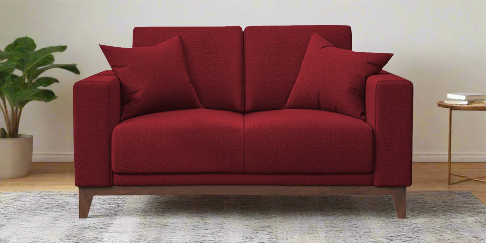 Luca Fabric 2 Seater Sofa in Chilli Red Colour