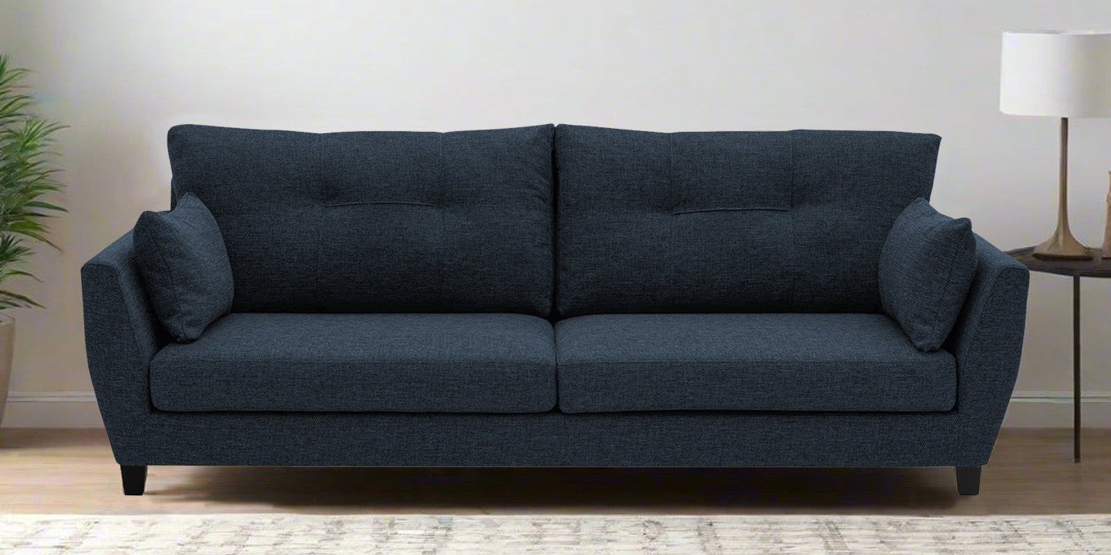 Mario Fabric 3 Seater Sofa in Denim Blue Colour