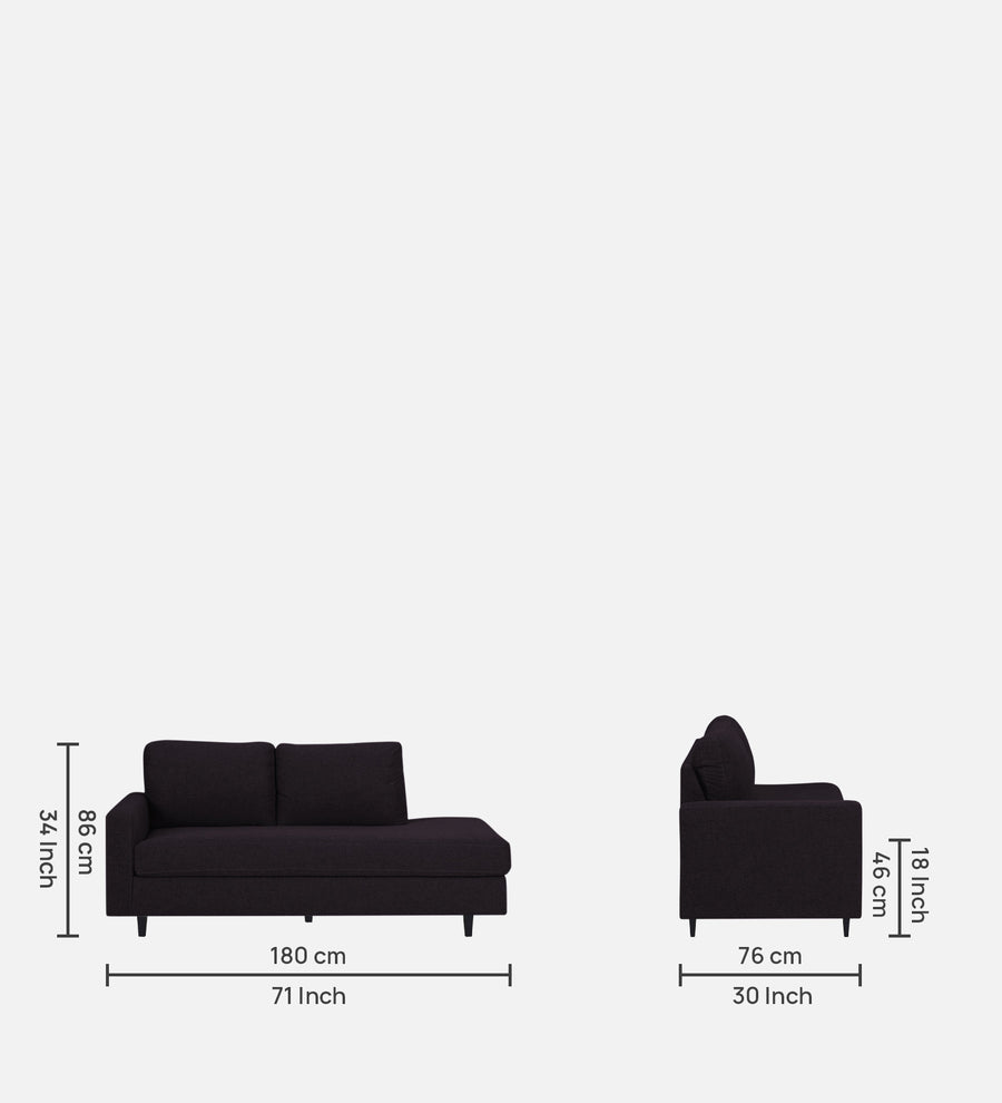 Alitza Fabric Rhs Chaise Lounger In Cara Brown Colour - Febonic Living
