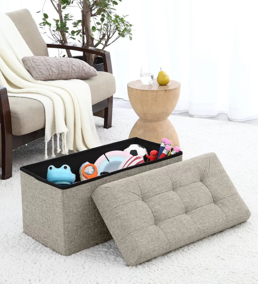 Ronda Fabric Ottoman - Ash Grey by Febonic Living