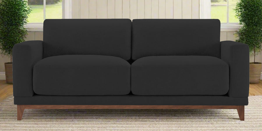 Esha Fabric 2 Seater Sofa In Bitter Black Colour - Febonic Living