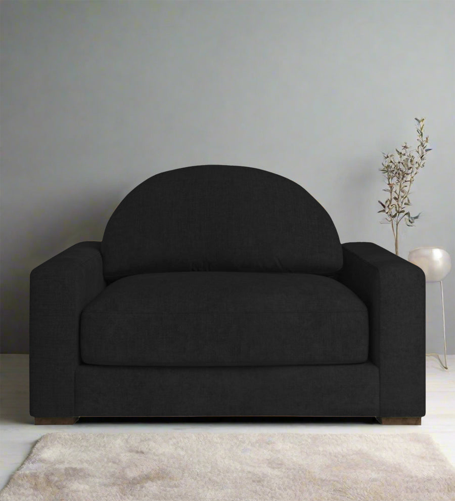 Dara  1 Seater Fabric Sofa - Zed Black by Febonic Living
