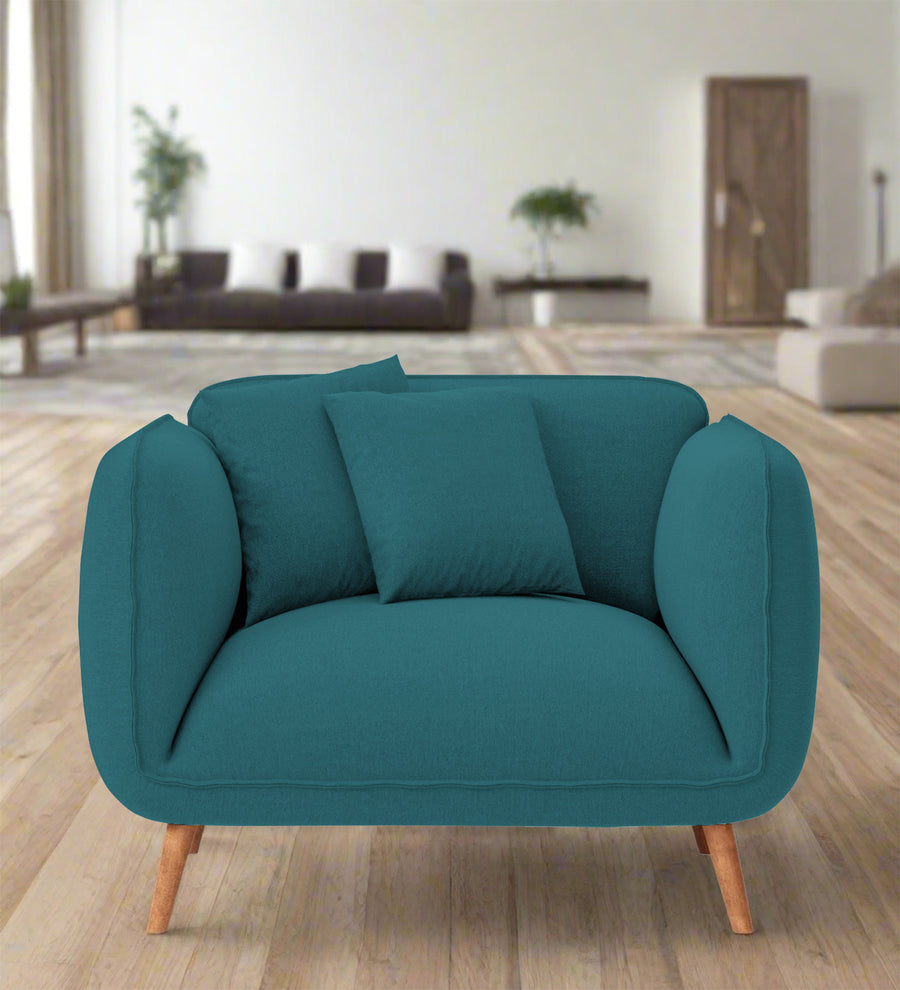 Zia  1 Seater Fabric Sofa - Water Blue by Febonic Living