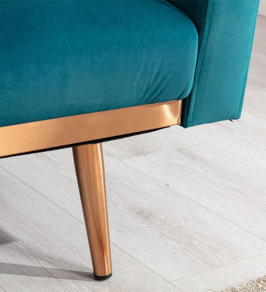 Dami 8-Inch Cone Shaped Metal Leg Set for Sofas with a Glossy Finish (4 Pieces) by Febonic Living