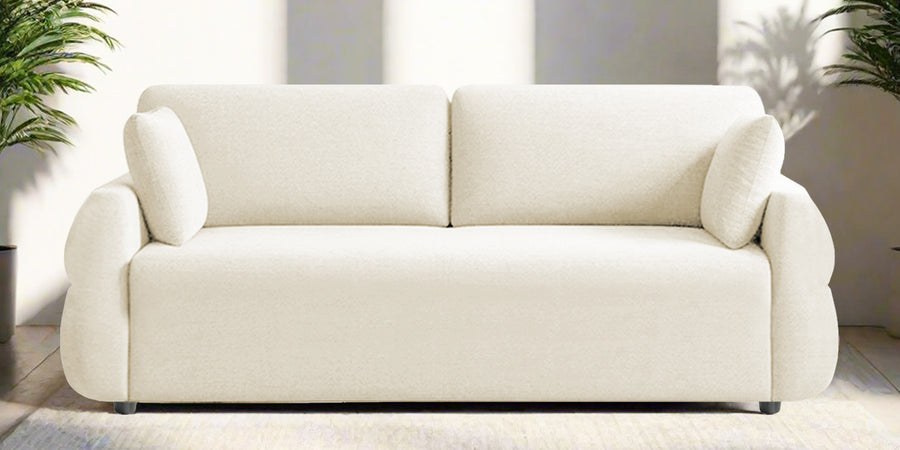 Jack Fabric 3 Seater Sofa In Ivory Cream Colour - Febonic Living