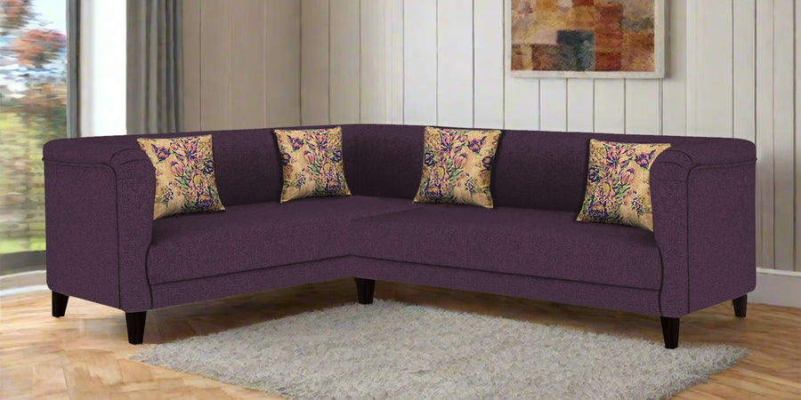 Niki Fabric Corner Sofa In Greek Purple Colour - Febonic Living