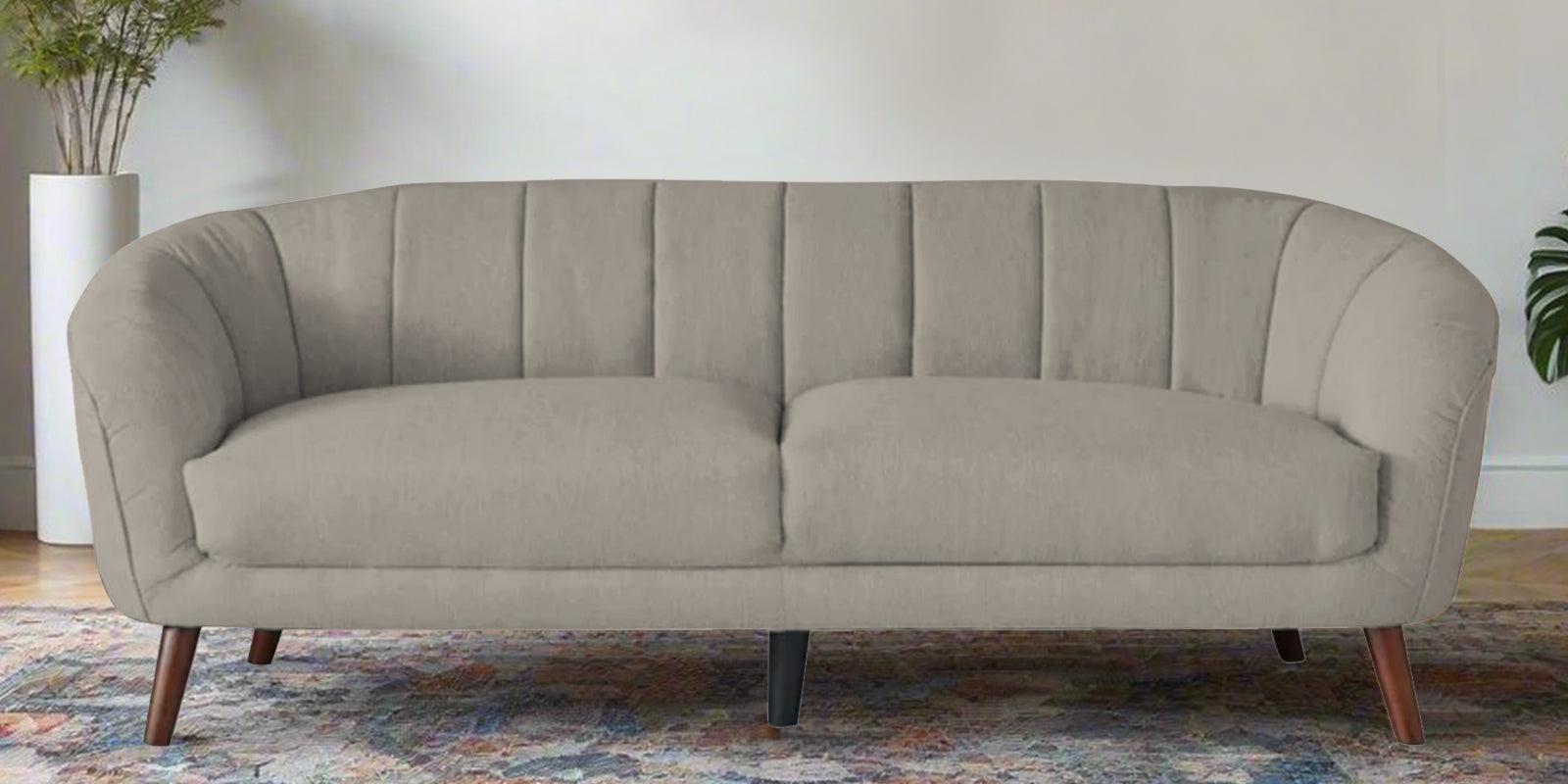 Benjamin Fabric 3 Seater Sofa in Ash Grey Colour