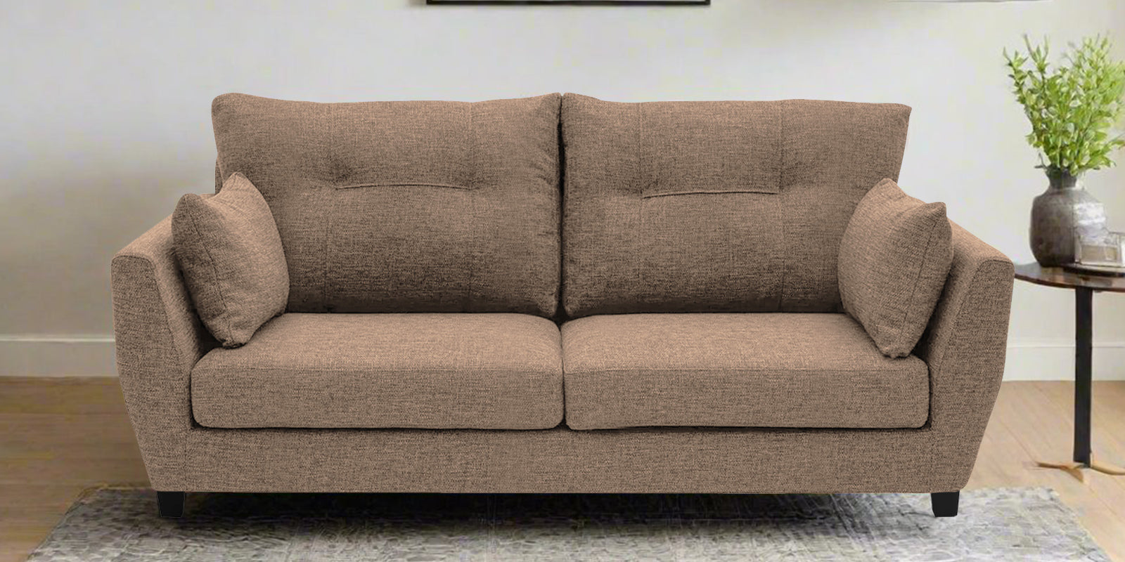 Mario Fabric 2 Seater Sofa in Cookie Beige Colour