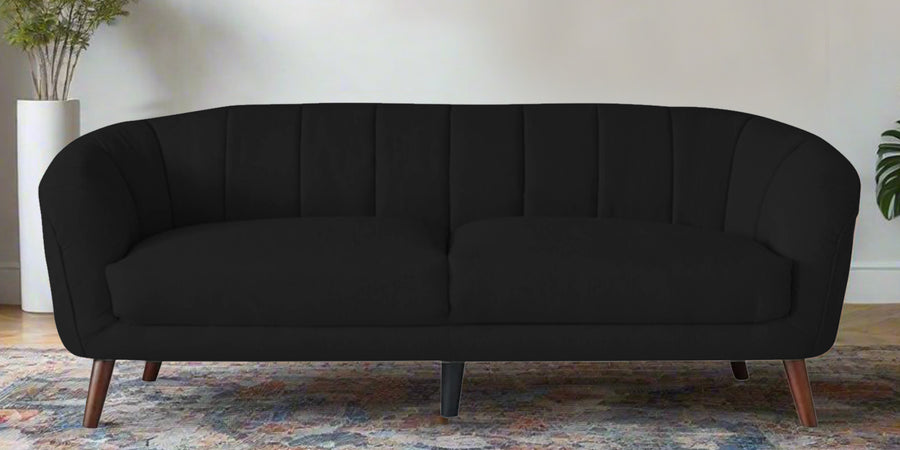 Benjamin Fabric 3 Seater Sofa In Zed Black Colour - Febonic Living